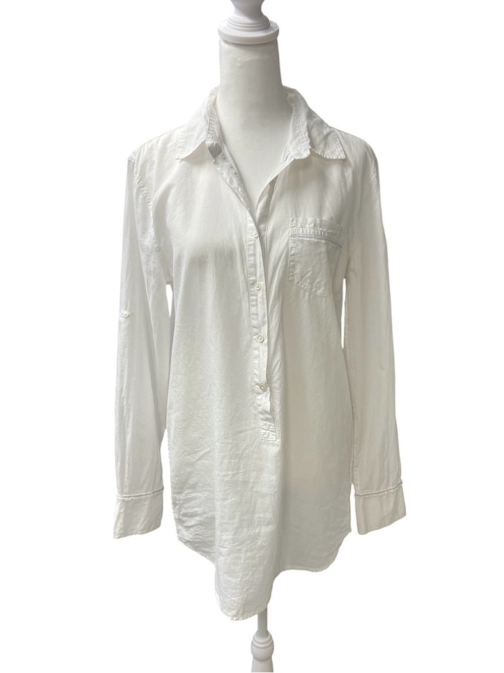 J. Crew Women’s White Popover Tunic Size Small